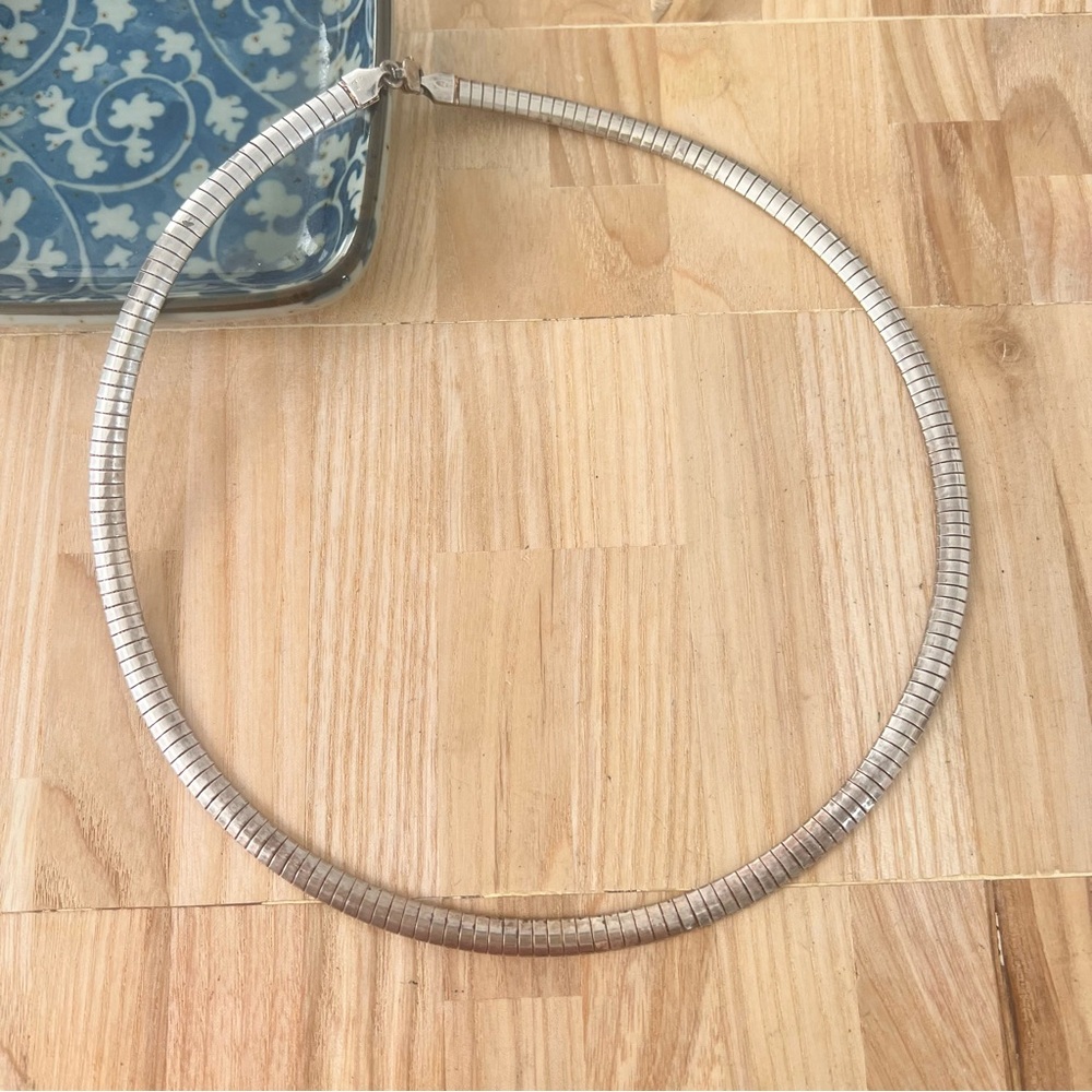 Milor made in Italy Solid 925 Sterling silver omega chain necklace